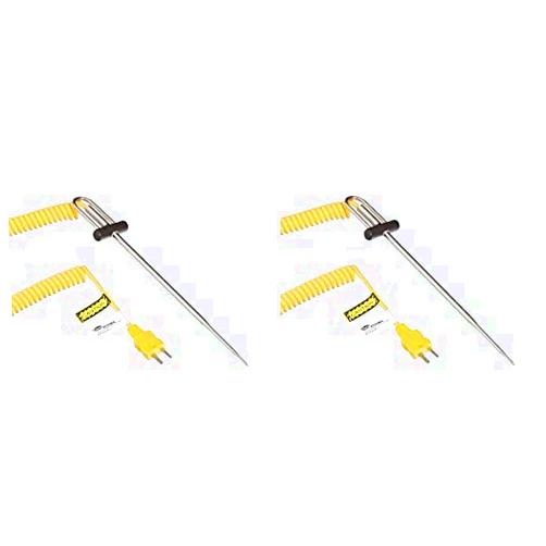 Cooper-Atkins 50336-K Type K DuraNeedle Thermocouple Probe with Polyurethane Jacket Cable, -40 to +500 Degrees F Temperature Range (2)
