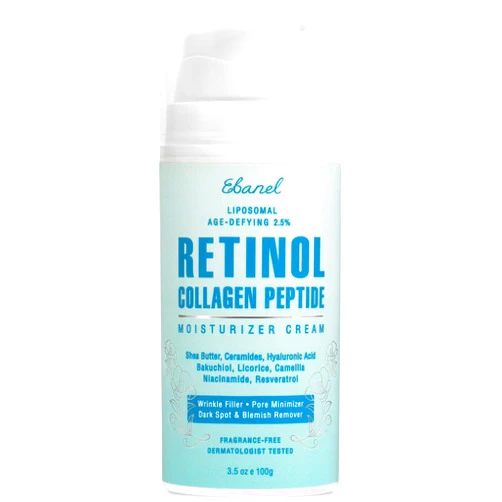 Ebanel 2.5% Retinol Cream Face Moisturizer with Collagen Peptides, Vitamin C, Hyaluronic Acid, Niacinamide, Anti Aging Wrinkle Night Cream, Skin Brightening Firming Cream for Face, Neck and Hand