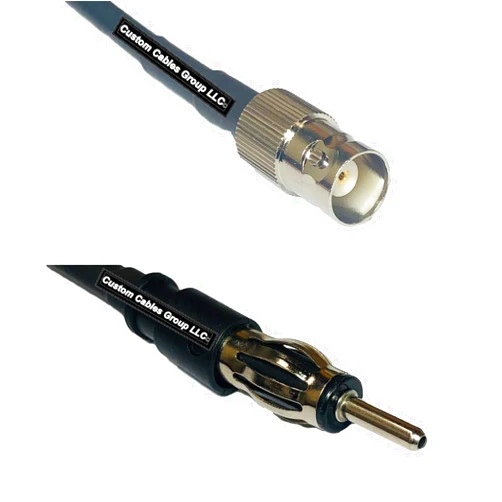 Custom Cables Group 10 feet RG58 BNC Female to AM/FM Male RF Pigtail Coaxial Cable