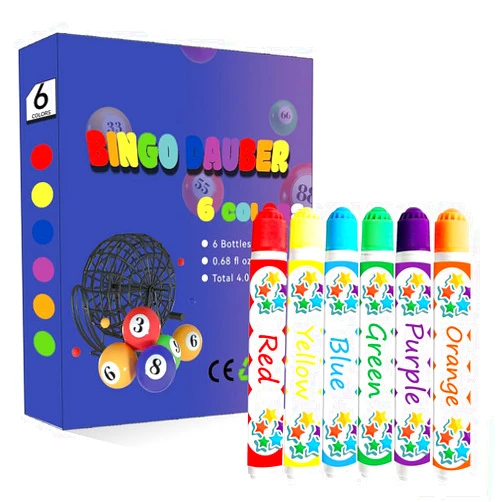 Blimark Bingo Daubers Clearance Dot Markers Bright Non-Toxic Washable Quick-Dry Sponge Tip Mini Bingo Dobbers Paint Dot Art Markers for Bingo Games Scrapbooking Card Making DIY Crafts