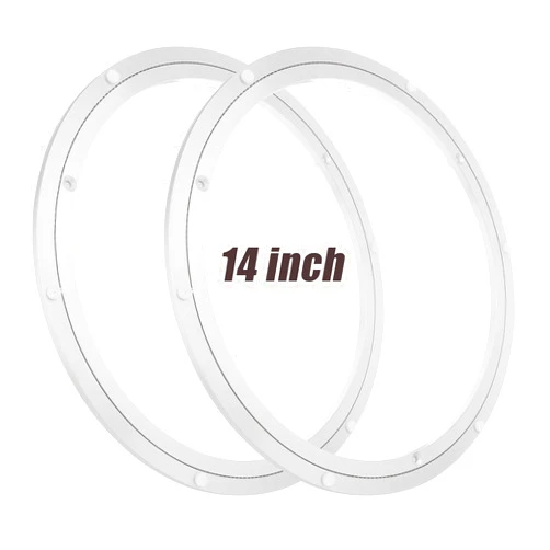 Oungy 2 PCS 14 Inch Lazy Susan Hardware Aluminum Alloy Turntable Ball Bearing Lazy Susan Rotating Bearing Turntable Heavy Duty Lazy Susan Swivel Plate Hardware Lazy Susan Base for Dining Table and Workbench