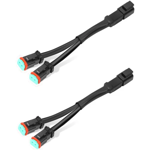 Lumimotor 2PCS Deutsch DT DTP Wiring Harness Adapters Connectors Splitters 240W, 2 Pin Waterproof DT Connectors for LED Light Bar LED Pods for Truck ATV UTV Car Boat