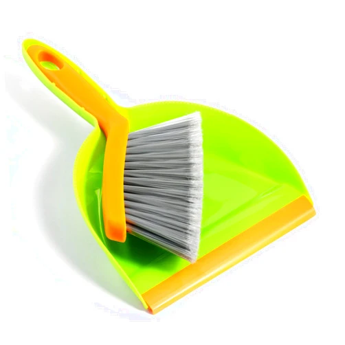 Boershun Mini Broom and Dustpan Set - Broom with Dustpan Combo Set, Camping Broom, Whisk Brooms, Kids Broom, Small Broom and Dustpan Set for Home, Outdoor (Green Orange)