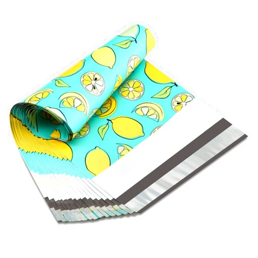 UCGOU Poly Mailers 6x9 Inch Lemon 100 Pack Patterned #1 Shipping Bags Mailing Envelopes Self Seal Waterproof and Tear Proof Boutique Postal Small Business for Jewelry and More
