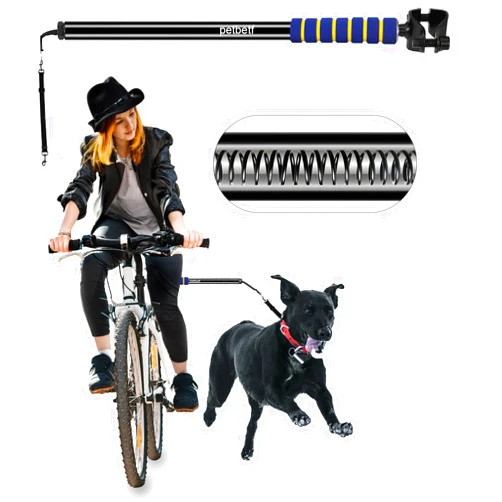 Haauyu Dog Bike Leash，Hands Free Dog Leash Running Attachment for Large Small Dogs Harness Accessories,Black