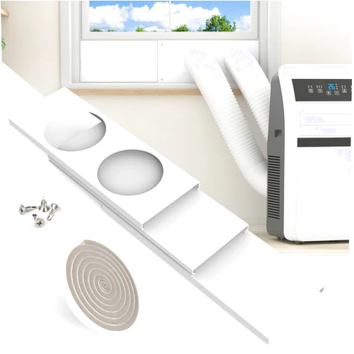 Memrita Dual Hose Portable Air Conditioner Window Seal Kit, 5.9
