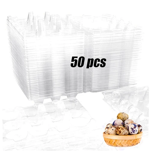 Gddochn 50 Pcs Quail Egg Cartons,12 Grids Small Egg Storage Holders,Quail Eggs Bulk Carton Trays for Small Eggs,Quail,Pheasant,Pigeon Eggs