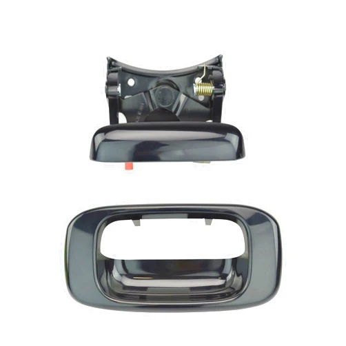 AM Autoparts Tailgate Handle and Bezel SET Smooth Black for 99-06 Chevy GMC Silverado Sierra
