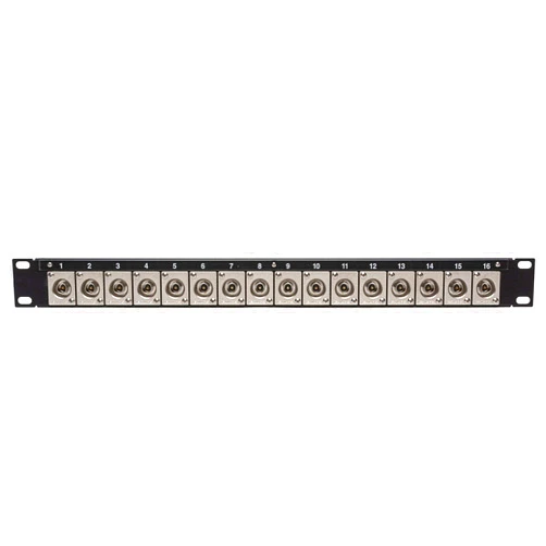 Connectronics 16CJ-BJRU TecNec 16 Point 1 RU Flushmount Canare BNC Feedthru Panel