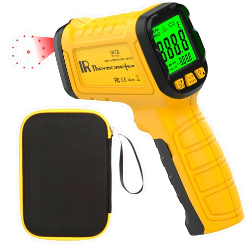 SURPEER Infrared Thermometer Pyrometer Temperature Gun -58°F to 1796°F, 30:1 Distance Ratio, Laser IR Temp Gun for Cooking, Pizza Oven, Engine, Kilns, Forges, Industry, and Home Repair.