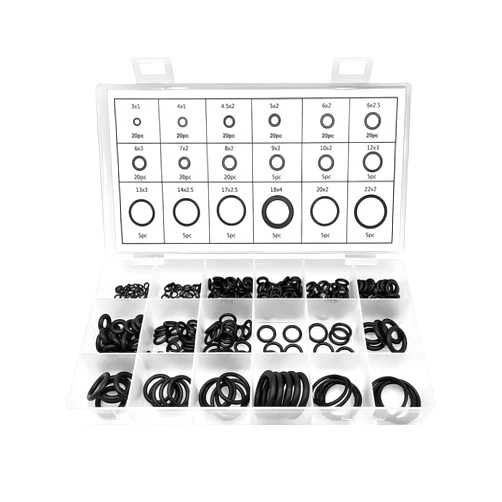 KVAEY 225 PCS Rubber O Ring Assortment Kit, O-Ring Sealing Repair Rubber Gasket Set, O-Ring Washers for Vehicle Repair Faucet Plumbing Air or Gas Connections, Car Accessories