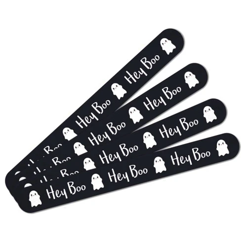 GRAPHICS & MORE Hey Boo Cute Kawaii Ghost Double-Sided Nail File Emery Board Set 4 Pack