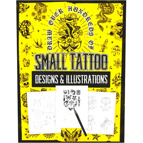 Chickpeach Studio Draw Over Hundreds of Small Tattoo Designs & Illustrations: Draw Over the Grey Guides: A Variety of Tattoo Styles from Classic to Contemporary, ... Skulls, Flowers, Dragons, Mystic, & More