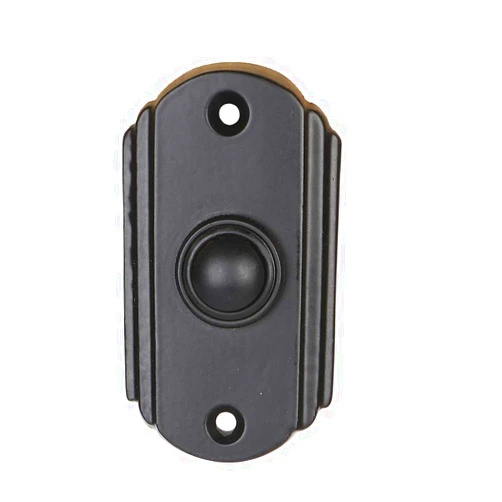 A29 Black Powder Coated Cast Iron Doorbell Button – 2 5/8