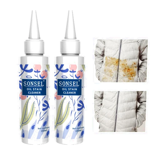 FOUNCY Sonsel Oil Stain Cleaner Remover, Nml Stain Remover, Garment Stubborn Stain Cleaner Oil Remover, Sonsel Oil Stain Removal, Oil Stain Remover for Clothes, Clothing Stain Remover (2PCS)
