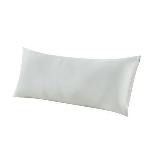 WhatsBedding Cooling Body Pillow Cover,Cool Silky Long Cushion Pillowcase for Hot Sleepers and Night Sweats, Breathable Long Pillow Case with Zipper - Light Grey (21x54 inch)