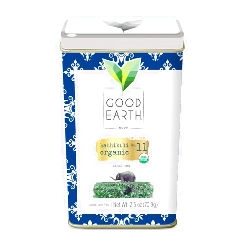 Good Earth Tea Co. Good Earth Tea Hathikuli Organic - Premium Organic Loose Leaf Black Tea - Smooth, malty sweetness and full creamy body - Caffeinated, 2.5 ounces