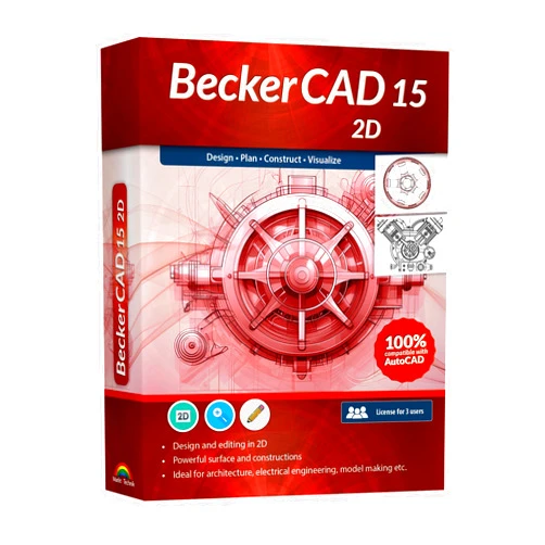 Markt + Technik BeckerCAD 15 - 2D software for home design, architecture, engineering and more, compatible with AutoCAD, Lifetime License for Win 11, 10, 8.1, 7