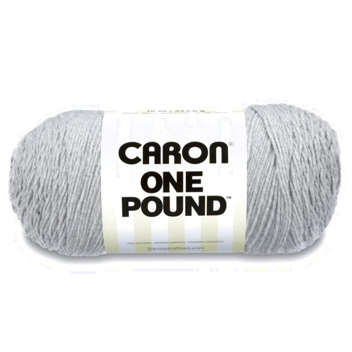 Caron One Pound Solids Yarn, 16oz, Gauge 4 Medium, 100% Acrylic - Grey Mix- For Crochet, Knitting & Crafting ( 1 Piece )