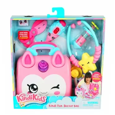 Kindi Kids Doctor Bag - Kindi Fun Unicorn Toy Doctor Bag with Shopkins Thermometer and Many More Accessories, Multicolor (50037)