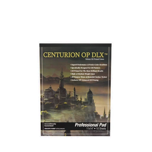 Centurion Deluxe Oil Primed Linen Pad (11x14 in) 10 Sheets per Pad –11 oz. No Bleed Pages, Lightweight, Easy to Travel Canvas Pad - Art Pad for Plein Air Painting