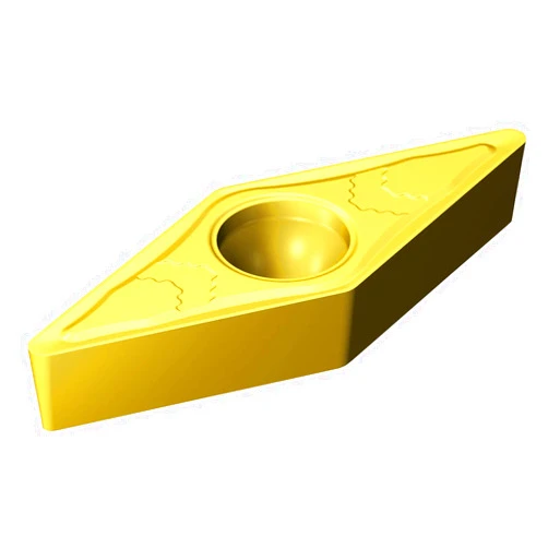 Sandvik Coromant, VBMT 332-MMC 2025, CoroTurn 107 Insert for Turning, Carbide, Diamond 35°, Neutral Cut, 2025 Grade, Ti(C,N)+Al2O3+TiN (Pack of 10)