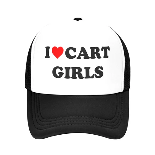 Diputer I-Heart-Love-Cart-Girls-Trucker Hat Funny Hats Men Women Foam Baseball Caps Crazy Pool Party Gifts