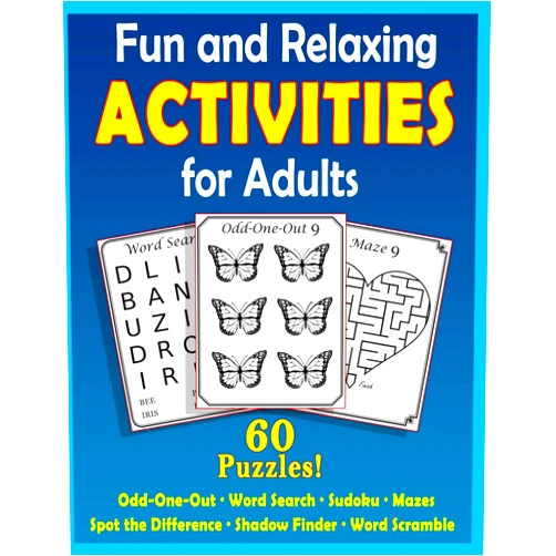 Mighty Oak Books Fun and Relaxing Activities for Adults: Puzzles for People with Dementia [Large-Print] (Easy Activities)