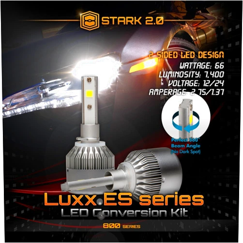 STARK [Upgraded] Luxx ES Series - 66W All-in-One Kit - Cool White 6000K 6K - Fog Lights - 7,400 lm - 800 Series