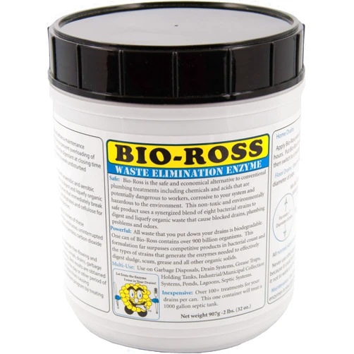 H J Hodes Inc. Bio-Ross Drain & Septic Drain Cleaner By Bio Ross Elimination Enzyme Drain Cleaner One 2 lbs Containers