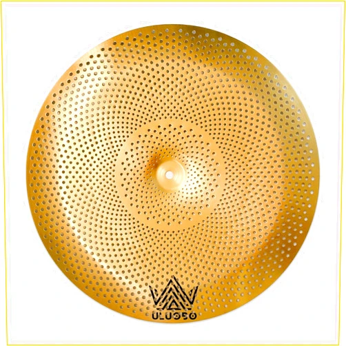 ULUOBO 18 inches Low Volume China Cymbal for Drum Quiet Practice (Gold, 18 inch-CN)