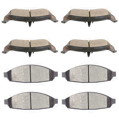 SCITOO D931 D932 Semi-Metal Brake Pads Kits Front & Rear Fit For Ford For Crown Victoria 03-11,For Lincoln Town Car 03-11,For Mercury For Grand Marquis 2003-2011,For Mercury Marauder 2003-2004