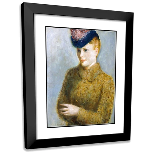 ArtDirect Arvid Mather 15x18 Black Modern Frame and Double Matted Museum Art Print Titled - Girls' Portrait