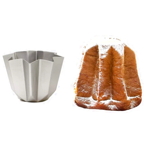 ZARUP 1000/750/500 Grams Pandoro Mould 3 Size Anodised Aluminium Silver for DIY Baking Cake Craft Pastry Bakeware Decoration, Professional Mould Shape for Pandoro, Decorating Mold (1000g)
