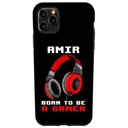 Personalized Gaming Gift Idea And Gamer Quotes iPhone 11 Pro Max Amir - Born To Be A Gamer - Personalized Case