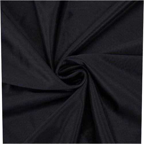 BENECREAT 1Yard Matte Tricot Polyester Fabric, Black Stretch Fabric, 59 Inch Wide Corsetry Corset Fabric for Swimwear, Sports, Dance, Lining Fabric, DIY Cloth Accessories