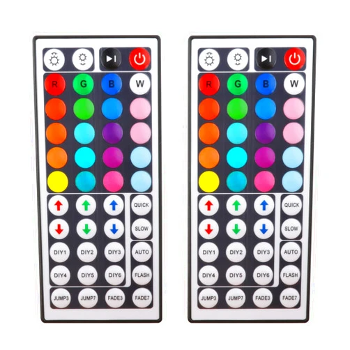 Yiliaw 2 Pack 44 Key RGB LED Strip Light Remote Controller,Wireless Dimmer IR Remote Control Replacement, for SMD 5050 3528 2835 RGB LED Light Strip