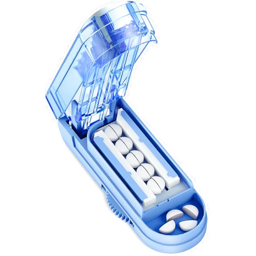 DEPAD Pill Cutter Splitter for Cutting Multiple Pills, Adjustable Pill Cutter Splitter for Small and Tiny Pills with Accurate Alignment, for Small or Large Tablets with Sharp Safe Blade