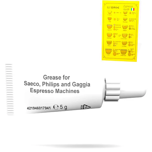 Gladwise Espresso Machine Grease - Coffee oil 5g Tube for all Saeco, Phillips and Gaggia Expresso Machines. HD8869 Maintenance Kit for Cleaning and Lubricant