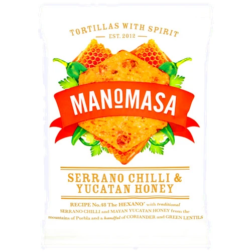 MANOMASA Serrano Chilli & Yucatan Chips, 160 GR