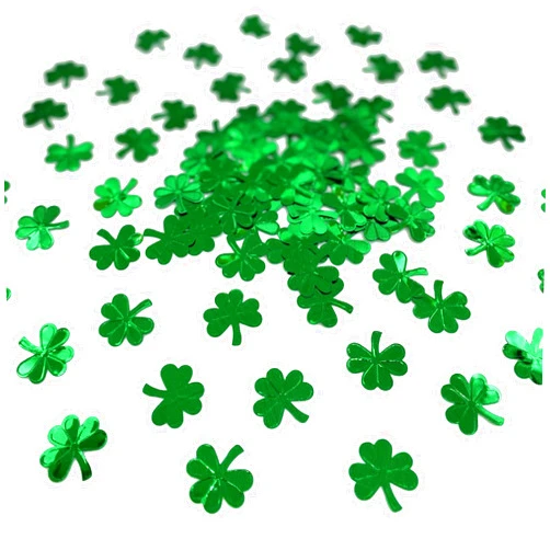 JNSAXMI Confetti St. Patrick's Day Confetti Shamrocks Green Party Table Scatter Sequin Sprinkles or DIY for Lucky Clover Party Supplies (Clover 3 Leaf 22MM)