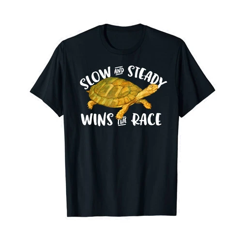 Moral of the Story Slow and Steady Wins the Race Tortoise and the Hare Fable T-Shirt