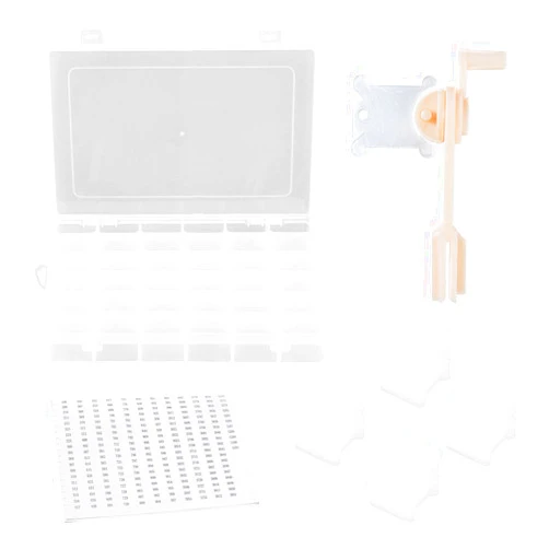 Equalseal 36 Compartments Jewelry Storage Box with 100 Pieces Floss Bobbins 1 Pieces Floss Winder and 2 Pieces Color Chip