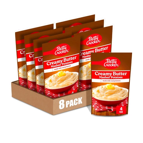 Betty Crocker Creamy Butter Mashed Potatoes, 4 oz. (Pack of 8)