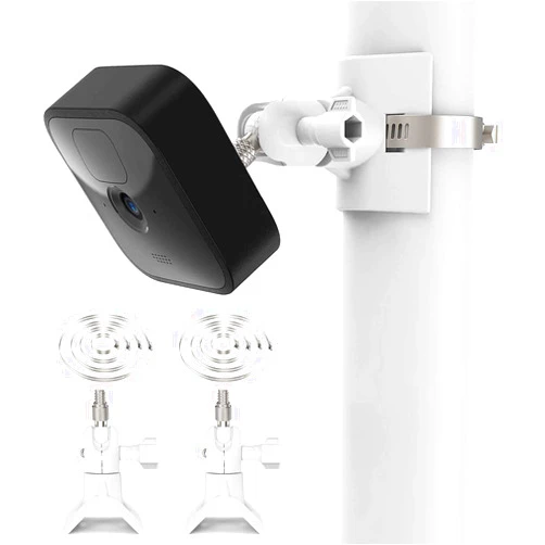 Lyeiaa Blink Camera Pole Mounting Bracket, Lyeiaa All-New Blink Outdoor Blink XT2 Wall Mount Bracket Holder, Applicable Pipe Diameter Size 1.18-7.87 inch (30mm-200mm) (2 Pack-White)