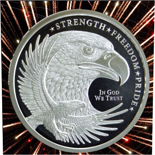 Generic 1 Troy Oz. Silver Eagle Round| Commemorative Piece Made from .999 Fine Silver Made in USA +Includes Free Protective Capsule