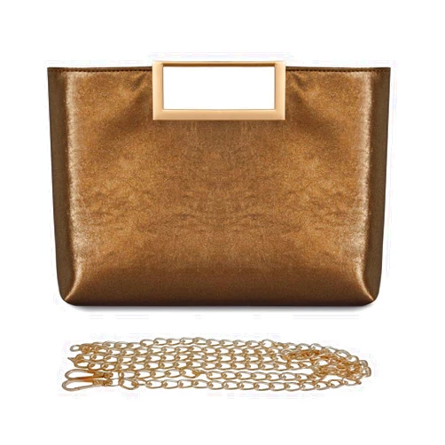 NIGEDU Women Clutch Purse PU Leather Chain Crossbody Bags Shiny Oversize Clutches Female Handbag Purses