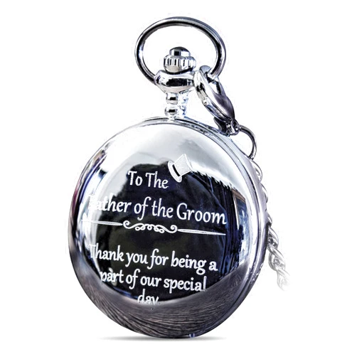 FJ FREDERICK JAMES Wedding Pocket Watch for Groomsman, Best Man & Groom - Etched