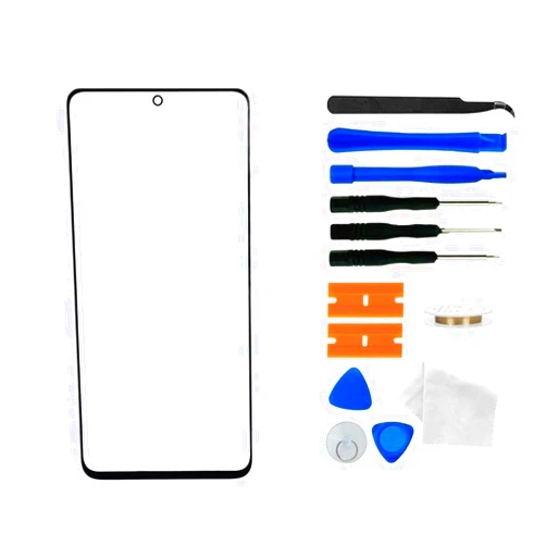 ABUSVEX Original Galaxy S21 Ultra 5G Screen Glass Replacement, Front Outer Lens Glass Screen Replacement Repair Kit for Samsung Galaxy S21 Ultra SM-G998 Series (S21 Ultra 6.8'- Black)