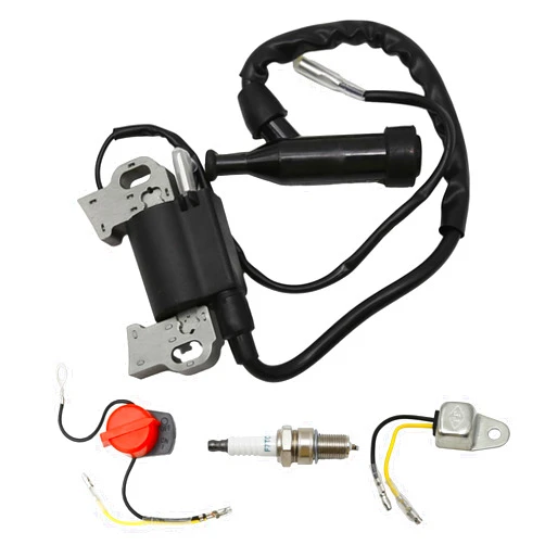 Laffoonparts GX390 Ignition Coil Kit w/Spark Plug & Switch Replacement for Honda GX240 GX270 GX340 8HP 9HP 11HP 13HP Engines 339cc 389cc 439cc Generators